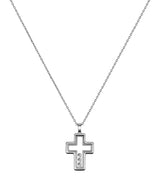 Harrods Chopard White Gold and Diamond Happy Diamonds Cross Necklace- Buy online at McGrocer