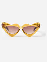 Next Oliver Bonas Yellow & Tort Heart Sunglasses- Buy online at McGrocer