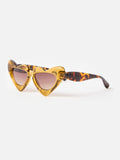 Oliver Bonas yellow and tort heart sunglasses, UK version