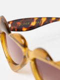 Oliver Bonas yellow and tort heart sunglasses, UK version