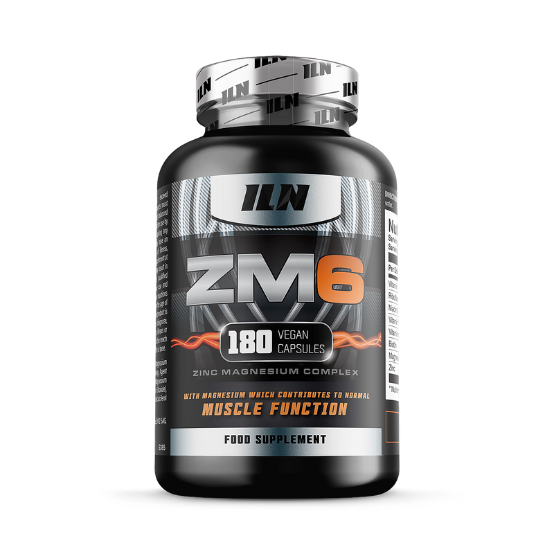 Iron Labs Nutrition ZM6 high strength zinc magnesium supplement 180 capsules, UK version