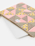 Oliver Bonas Pink Emily patchwork corduroy laptop case, imported from the UK