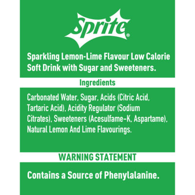 Sprite lemon and lime sparkling soft drink 2L (British brand)