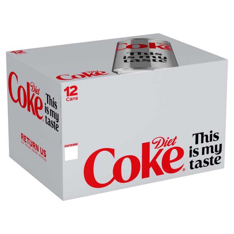 Diet Coke sugar-free cola 330ml, imported from the UK