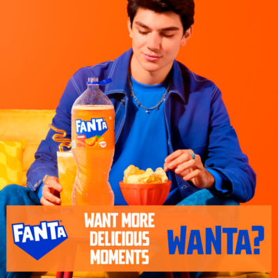 Fanta orange soft drink 1.5L bottle - British product