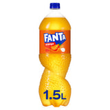 Fanta orange soft drink 1.5L bottle - British product