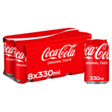 Coca-Cola Original Taste cola drink 8 x 330ml - British product