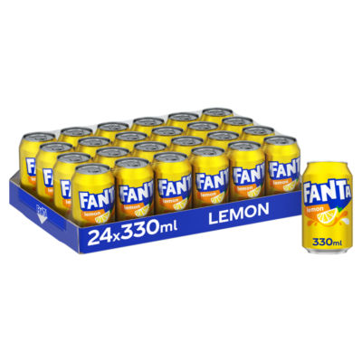 Fanta Lemon sparkling fruit drink 24 x 330ml - British product