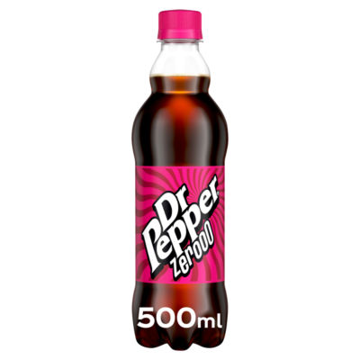 Dr Pepper Zero fizzy drink 500ml - British product