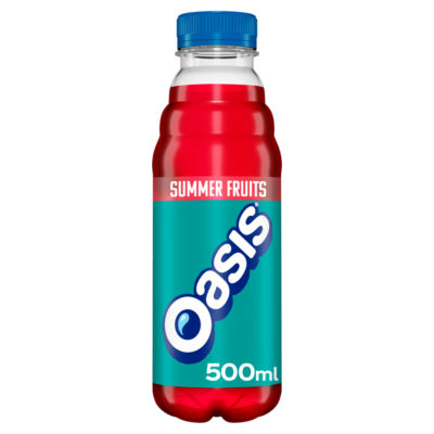 Oasis Summer Fruits still drink 500ml, imported from the UK