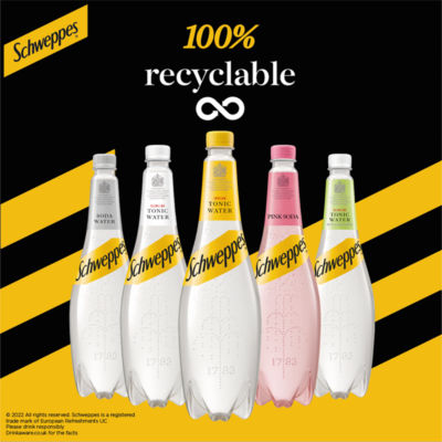 Schweppes Soda Water soft drink 1L (British brand)