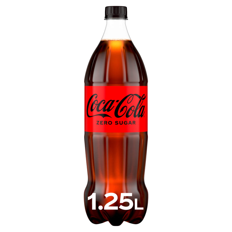 Coca-Cola Zero Sugar Cola 1.25 Litre bottle - British product
