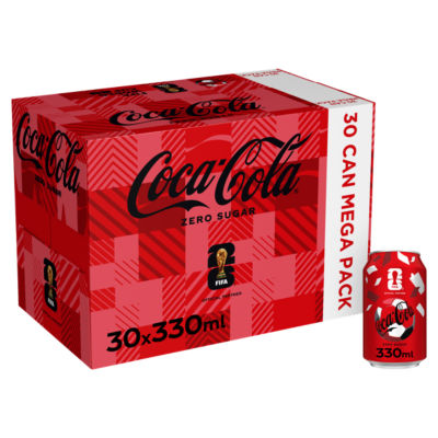 Coca-Cola Zero Sugar Erfrischungsgetränk 330ml Dosen Britisches Produkt