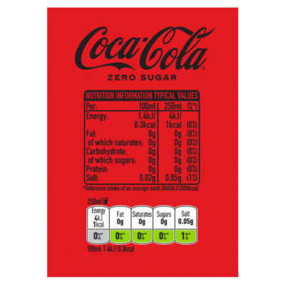 Coca-Cola Zero Sugar soft drink 3L bottle, UK version
