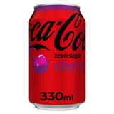 ASDA Coca-Cola Zero Sugar Cherry Flavoured Soft Drink 330ml- Buy online at McGrocer