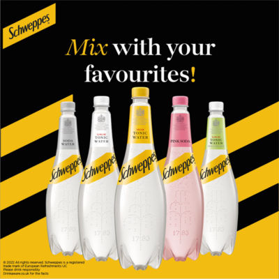 Schweppes slimline elderflower tonic water 1L bottle (British brand)