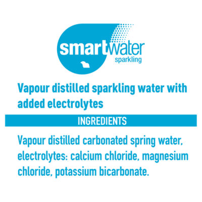 Glaceau Smartwater Sparkling 600ml, UK version