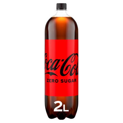 Coca-Cola Zero Sugar 2L soft drink bottle, imported from the UK