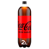 Coca-Cola Zero Sugar 2L soft drink bottle, imported from the UK