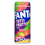 Fanta Tutti Frutti Zero Sugar soft drink 250ml - British product
