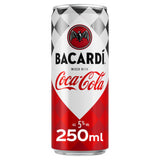 Bacardi & Coca-Cola pre-mixed drink 250ml (British brand)