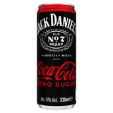 Jack Daniel's mixed drink with Coca-Cola Zero 330ml - British product