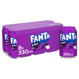 Fanta Grape sparkling fruit drink in eight 330ml cans (British brand)