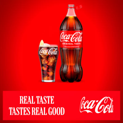 Coca-Cola Original Taste cola drink 1.75L - British product