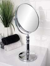 Next Showerdrape Rho Chrome Round 5x Magnification Reversible Vanity Mirror 38cm x 19cm- Buy online at McGrocer