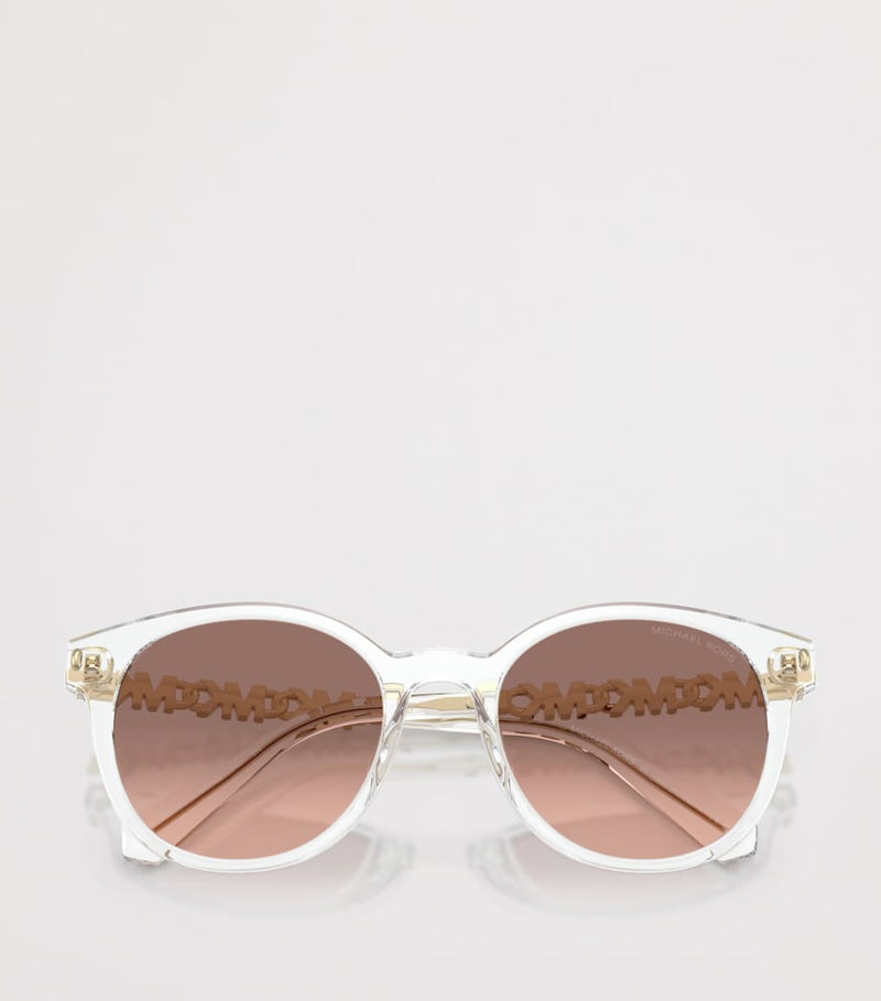 Michael Kors Pienza round sunglasses with gold-tone accents - British product