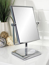 Next Showerdrape Chrome Vanity Mirror Rectangular 3x Magnification Teris 26.5cm Height- Buy online at McGrocer