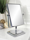 Showerdrape chrome vanity mirror with rectangular 3x magnification, 26.5cm height (British brand)
