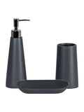 Showerdrape Grey Alto bathroom accessory set of 3, imported from the UK