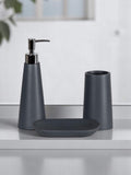 Showerdrape Grey Alto bathroom accessory set of 3, imported from the UK