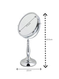 Showerdrape chrome vanity mirror round 7x magnification reversible 40.5cm (British brand)