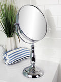 Showerdrape chrome vanity mirror round 7x magnification reversible 40.5cm (British brand)