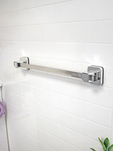 Next Showerdrape Pushloc Chrome Suction Wall Mounted Towel Rail 55cm- Buy online at McGrocer