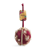 Harrods Harrods Velvet Jewelled Bauble Christmas Decoration- Buy online at McGrocer