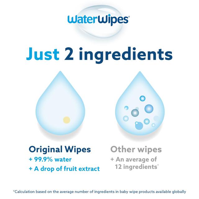 WaterWipes Baby Wipes Sensitive Newborn Plastic Free Wipes 540 Wipes 9 x 60 per pack GOODS M&S