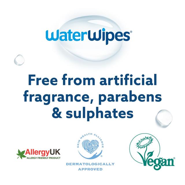 WaterWipes Baby Wipes Sensitive Newborn Plastic Free Wipes 240 Wipes   4 x 60 per pack GOODS M&S