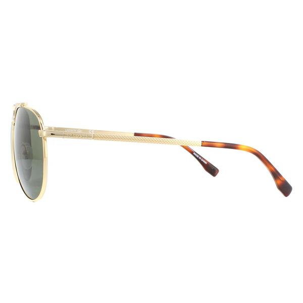 Lacoste L177S gold men sunglasses, pilot style (British brand)