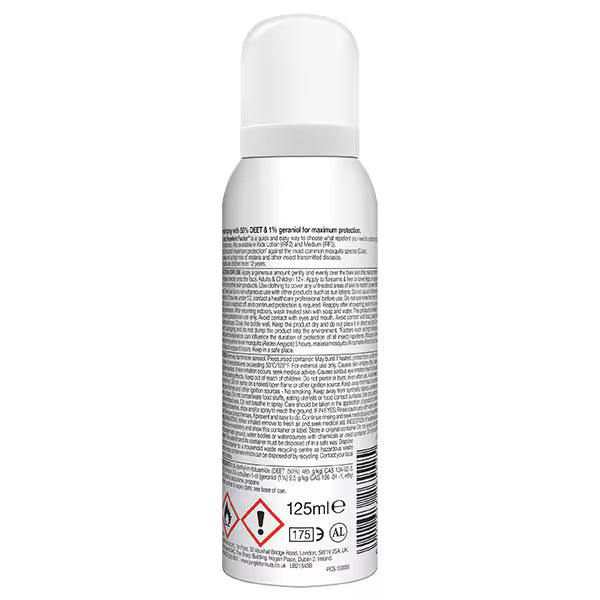Jungle Formula insect repellent spray with DEET 125ml, UK version