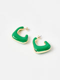 Oliver Bonas green puffy hoop earrings, UK version