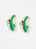 Oliver Bonas green puffy hoop earrings, UK version