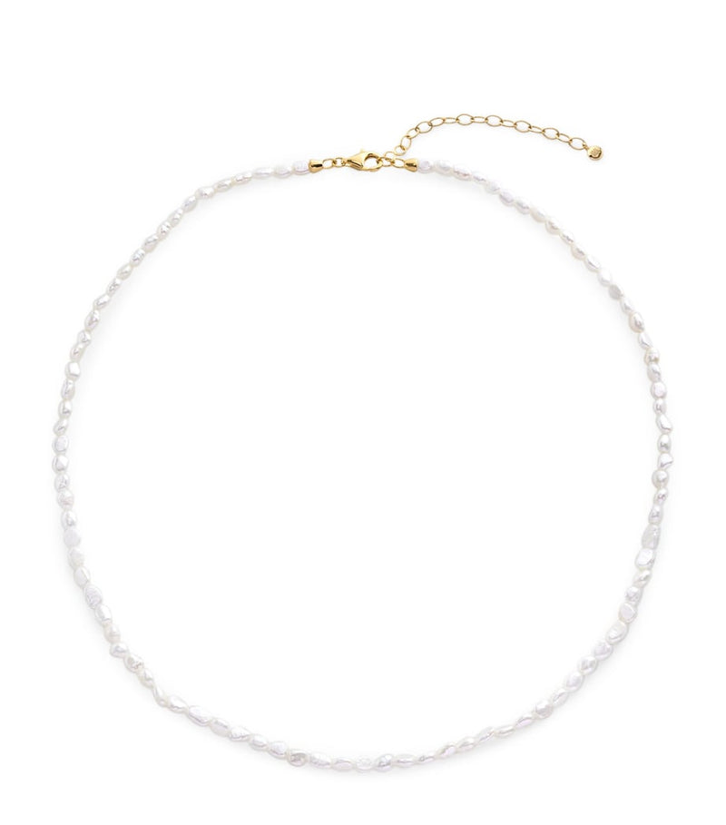 Monica Vinader gold vermeil pearl Capri necklace - British product