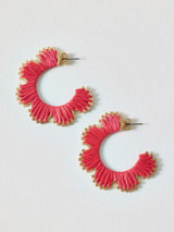 Next Oliver Bonas Pink Enya Woven Curved Edge Hoop Earrings- Buy online at McGrocer