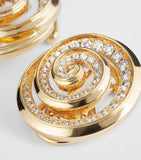 Emily P Wheeler yellow gold diamond spiral stud earrings, UK version