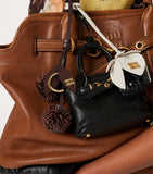 Miu Miu leather cherry keyring (British brand)