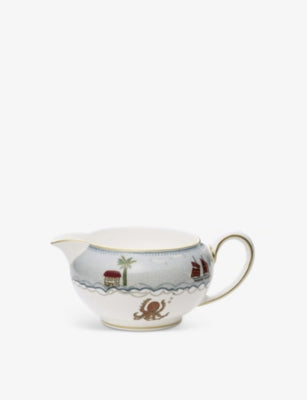 Wedgwood Sailor's Farewell fine china cream jug 14cm - British product
