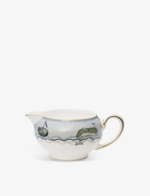 Wedgwood Sailor's Farewell bone china cream jug 300ml, imported from the UK